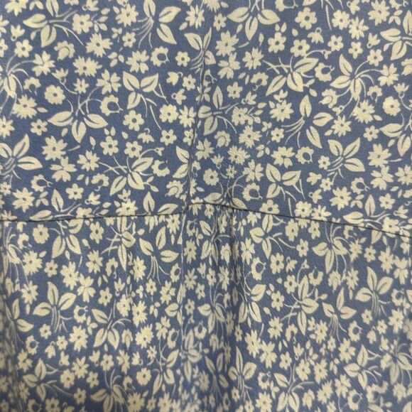 Veronica Beard Teagan Ruched Blue/White Faux Wrap Silk Dress. Size 10. - Picture 9 of 11